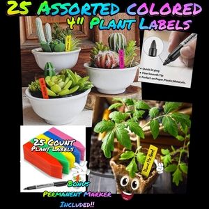 Plant labels colorful and free marker